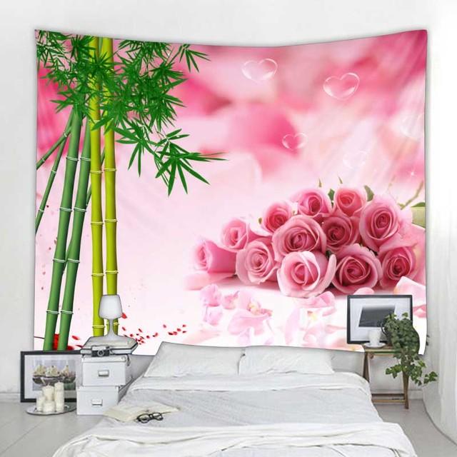 Космос мечты, большой гобелен, каваи, украшение для спальни, настенный розовый гобелен, хиппи, психоделическое богемное украшение комнаты