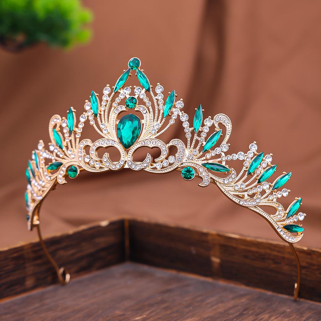 European Baroque Retro Rhinestone Luxurious Bride's Crown Headwear Wedding Dress Princess Hair Crown Dress Accessories