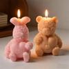 Любовь Кролик Силиконовая Форма для Свечей DIY День Святого Валентина Роза Медведь Форма Сердца Ручная Работа Свеча Гипс Подарок Декор Дома