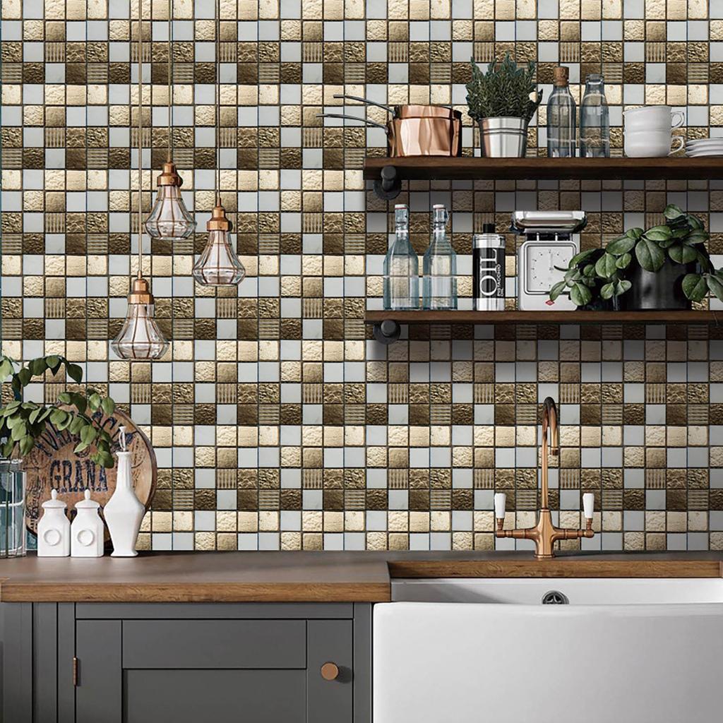 20pc 3D Crystal Tile Stickers DIY Self-Adhesive Wall Stickers