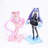 Girl PVC Character Model Toy Girl Birthday Gift Home Decoration 17cm Japanese Anime Black Clothes Fuchsia Sakura Sakura Movable Doll Toy