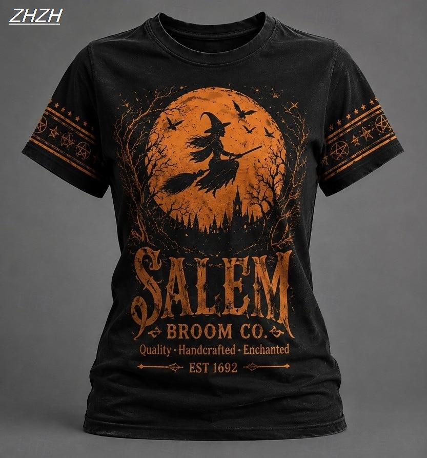 Halloween Women's T Shirt Print Graphic Skull Halloween Vintage Stylish Casual Short Sleeve Crew Neck Regular Tops Casual Daily