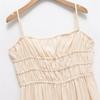 2025 Spring/Summer Slim Fit Sweet Vacation Draped Pleated Long Camisole Dress for Women
