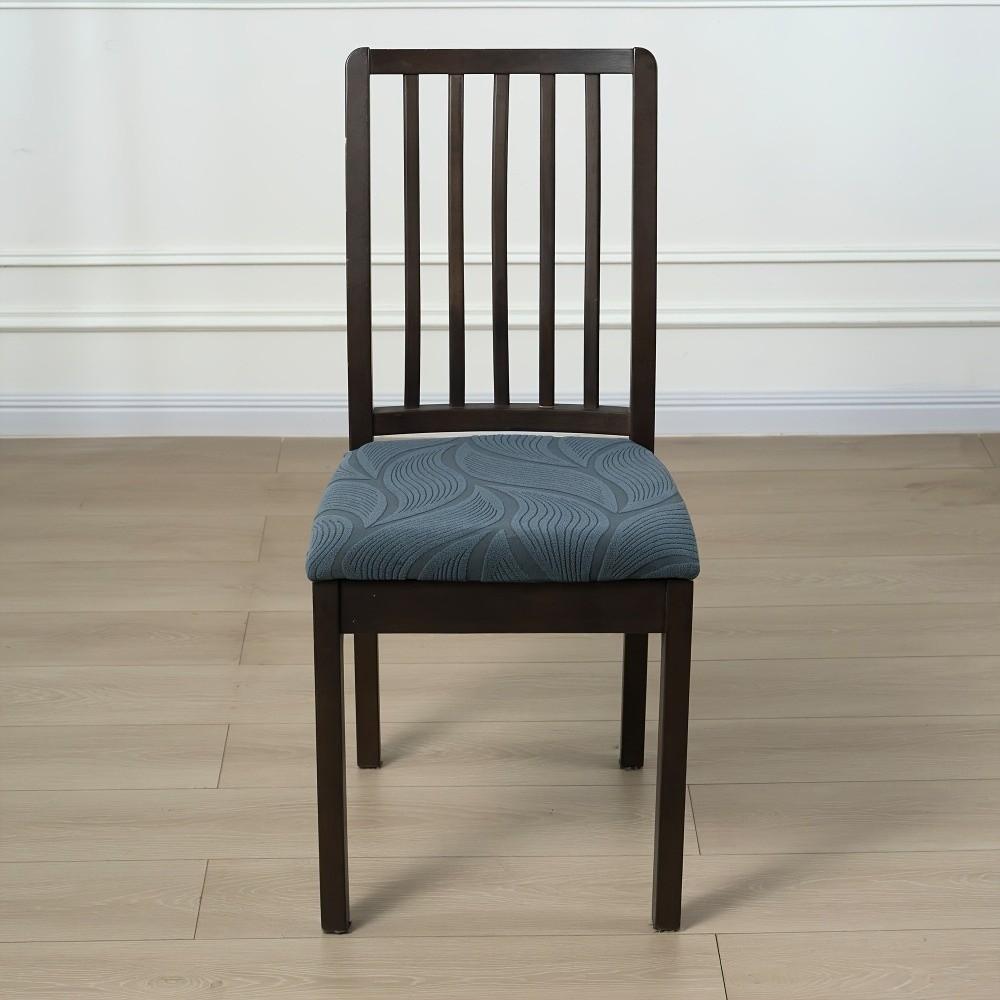 Solid Color Jacquard Chair Cushion Cover Elastic Chair Slipcover Four Season