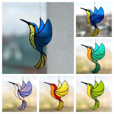 Подвесной колибри Suncatcher Романтический колибри привлекательный акриловый преломляющий солнечный свет орнамент для дома