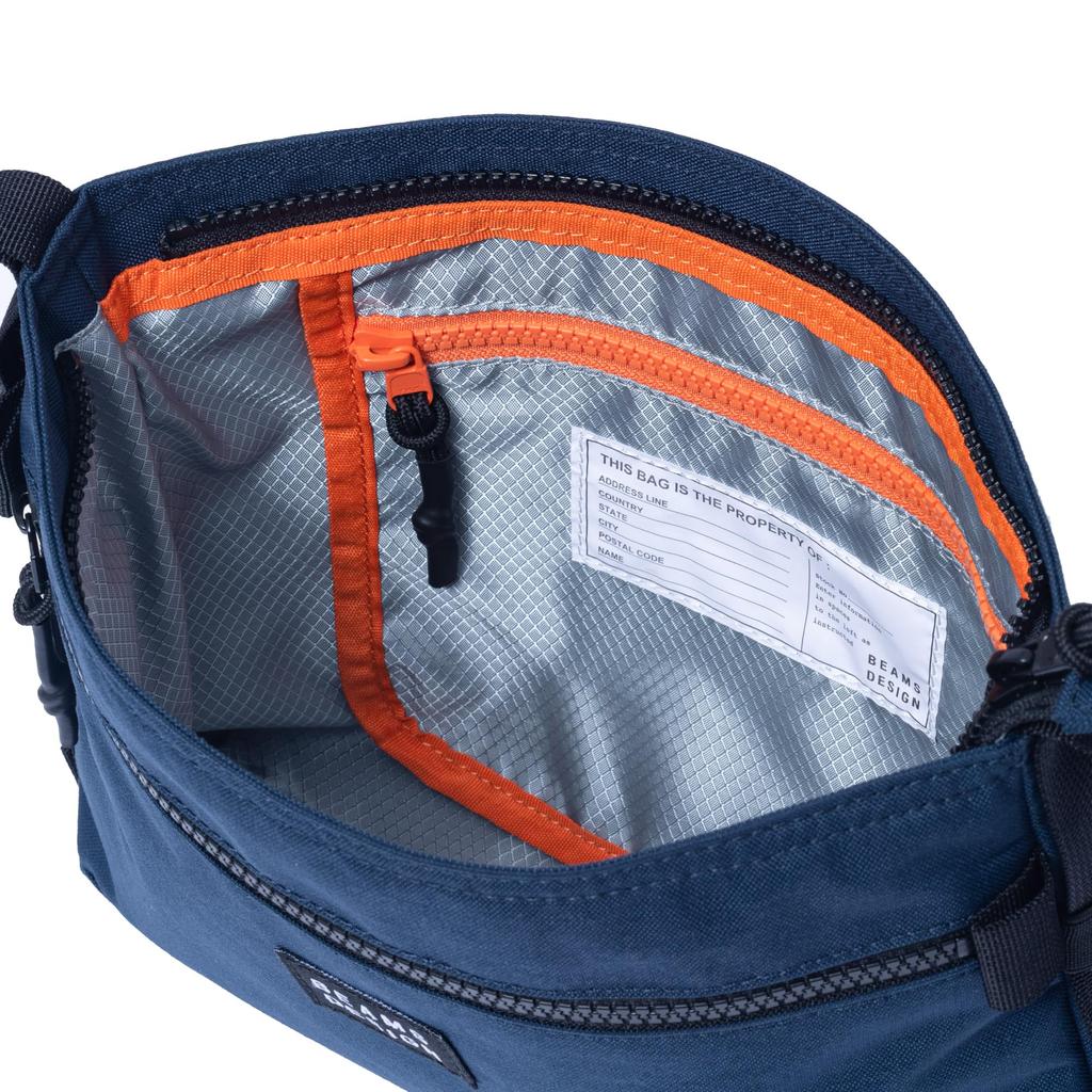 Сумка Sacoche унисекс нейлоновая легкая для ежедневного использования простая дорожная темно-синяя [дизайн с балками] [обычная] мужская женская