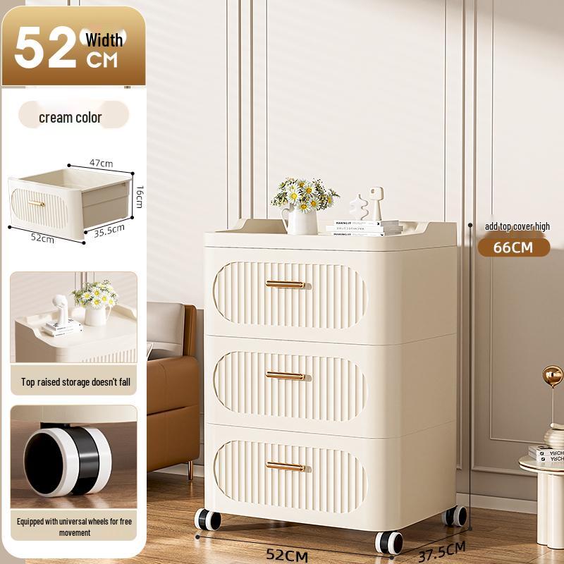 Multi-Layer Drawer-Style Plastic Storage Cabinet for Home & Clothes Organization
