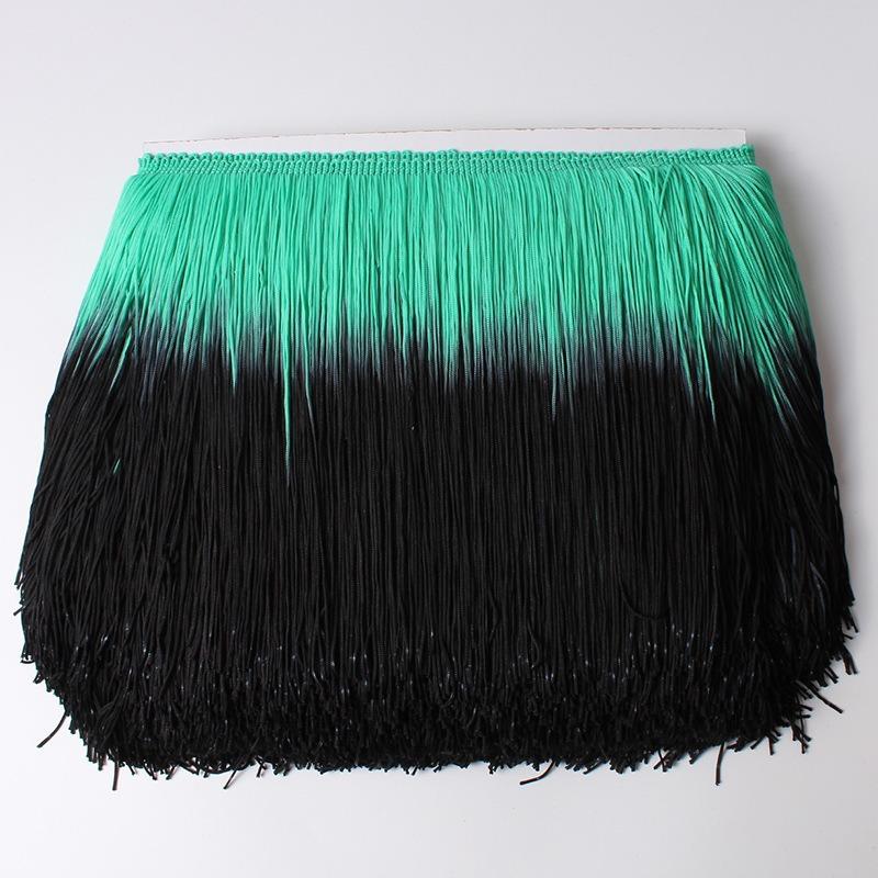 20Cm Gradual Change Color Nylon Row Beard Latin Dance Fringe Clothing Accessories Shape Vertical Row Beard Fringe Lace