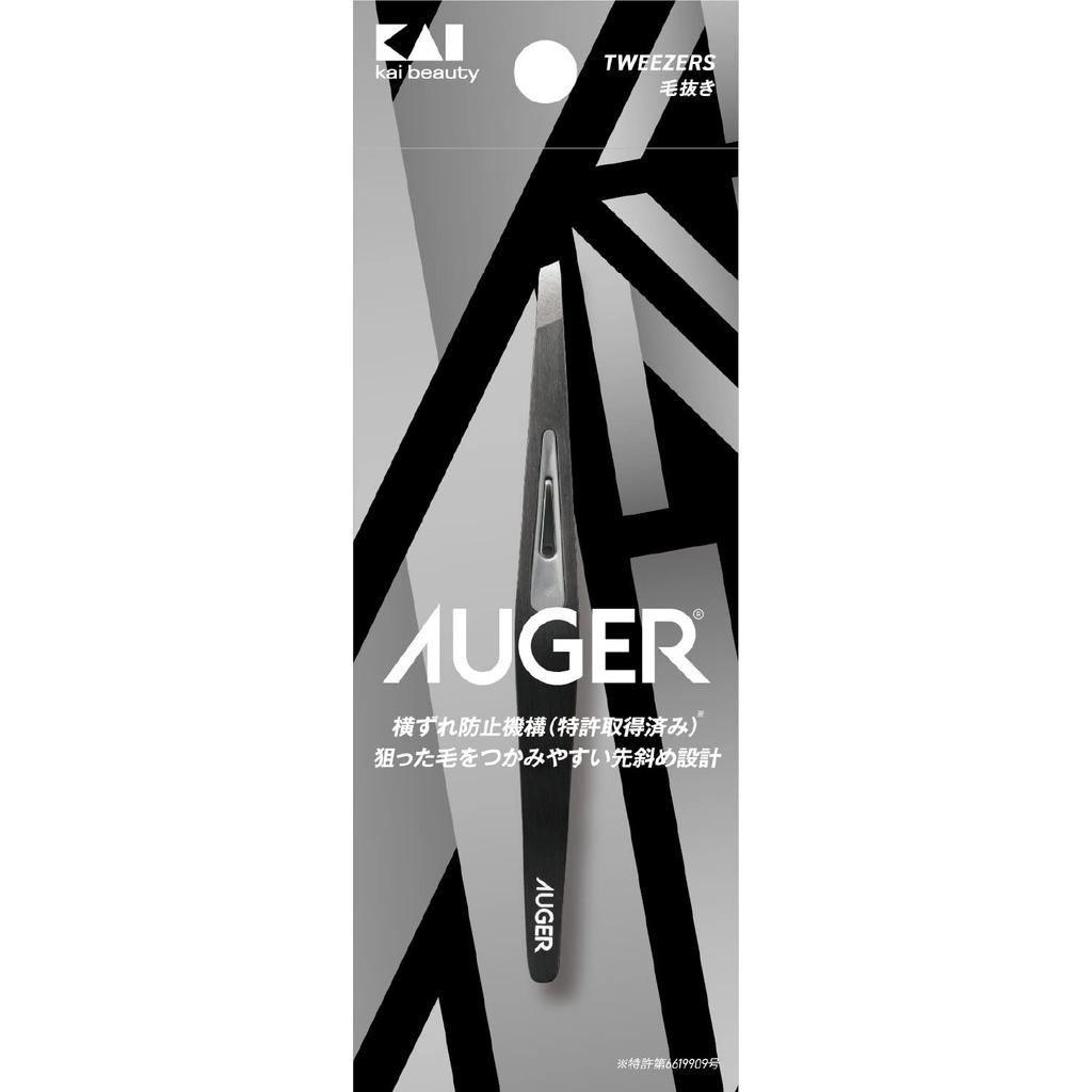 KAI CORPORATION AUGER Precision Slant Tweezer для бровей и ухода - мужской инструмент для удаления волос на лице