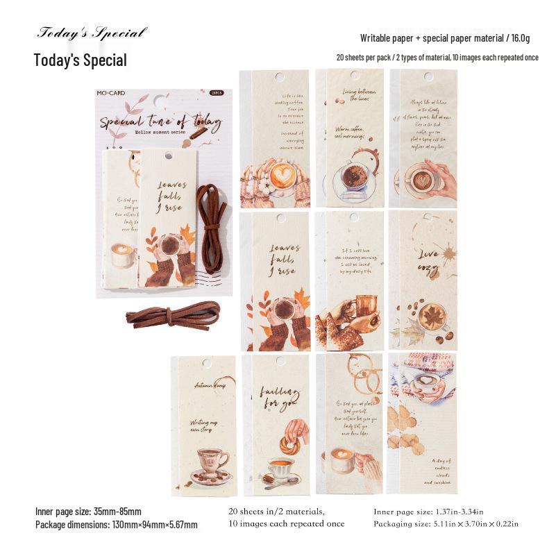 Momo Shuangxiang Sticky Notes Set: Retro Coffee Theme DIY Writing Material Series
