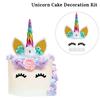 Unicorn Cake Topper Rainbow Horn Kids Girl Birthday Party Cake Decoration Tools Baby Shower Wedding Unicorn Theme Party Supplies
