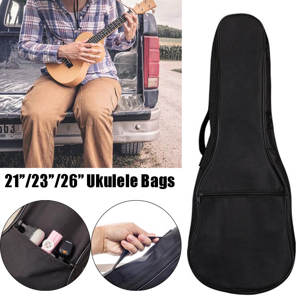 Pockets with Handle Shockproof Adjustable Strap Thickened Ukulele Bag Backpack Case Instrument Bags