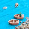 Garden Ornament Mini Boat Ocean Beach Aegean Sea Resin Fairy Dollhouse DéCor