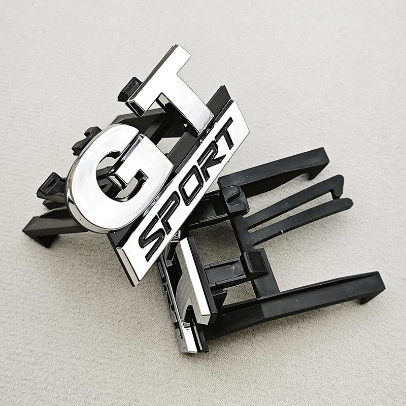 AABIO1 3D ABS Logo GT Sport Car Front Grille Badge Emblem Sticker For Volkswagen VW Polo 4 5 6 Golf MK4 - MK8 Passat Touran Accessories