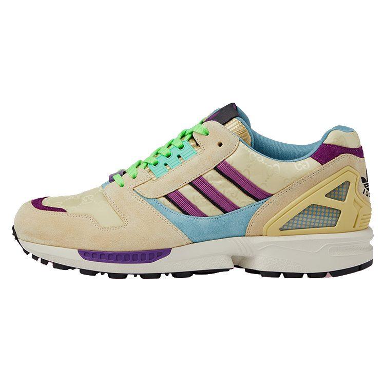 Gucci X Adidas Originals ZX 8000 GG Кроссовки с монограммой Бежевые 721936 AAA9C 9341