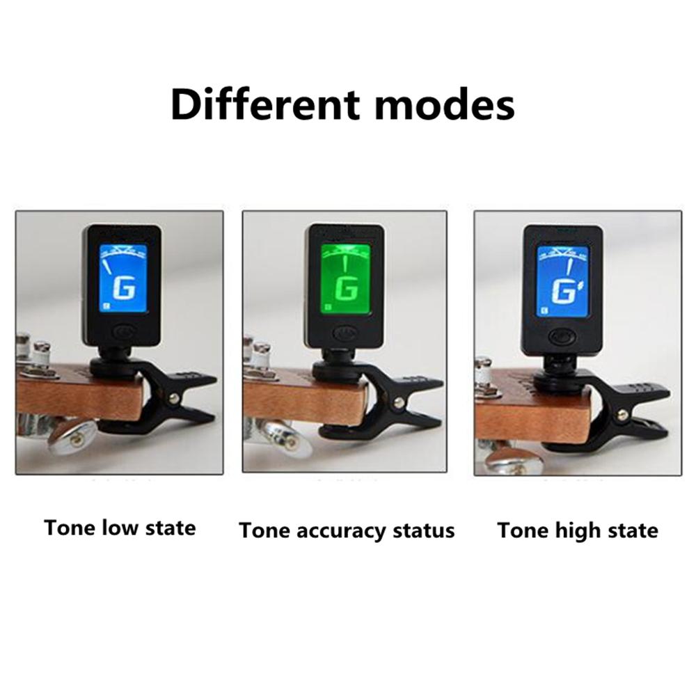 Digital Chromatic LCD Clip-On Electric Tuner for Bass Guitar Ukulele Violin