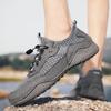 Men’s Outdoor Hiking Shoes Grey Driving Shoes Khaki Casual Slip on Summer Black Mesh Shoes Plus Size 45 46