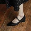 Женская обувь Туфли Мэри Джейн с острым носком и квадратным каблуком Scarpe Donna Con Tacco Туфли Лолита Туфли-лодочки Женская обувь Zapatos