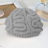 Yousheng Spoof Horror Brain Hat Halloween Beanie Knitted Stretch Thick Adult Child Skullies Keeps warm Outdoor Kids Bonnet Winter headwear