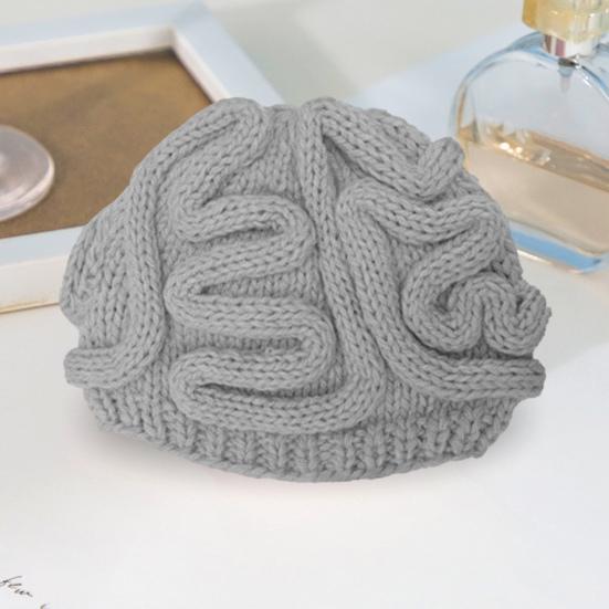 Yousheng Spoof Horror Brain Hat Halloween Beanie Knitted Stretch Thick Adult Child Skullies Keeps warm Outdoor Kids Bonnet Winter headwear