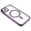 For iPhone 14 Plus Magnetic Case WANLONFENG Full Protection Electroplated TPU Cover with Tempered Glass