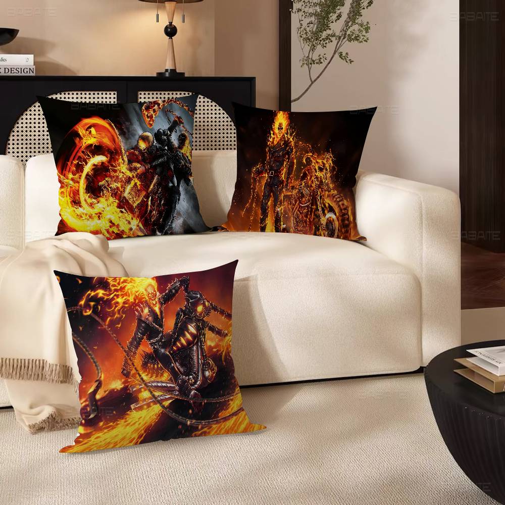 Ghost Rider Personalized Picture Text Home Decorative Pillows Household Gifts 45x45cm