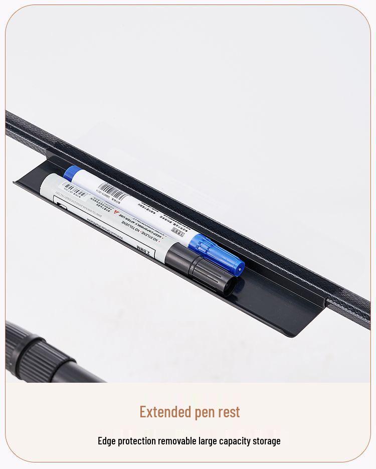 Double-Sided Mobile Easel Whiteboard/Blackboard for Home or Office Use