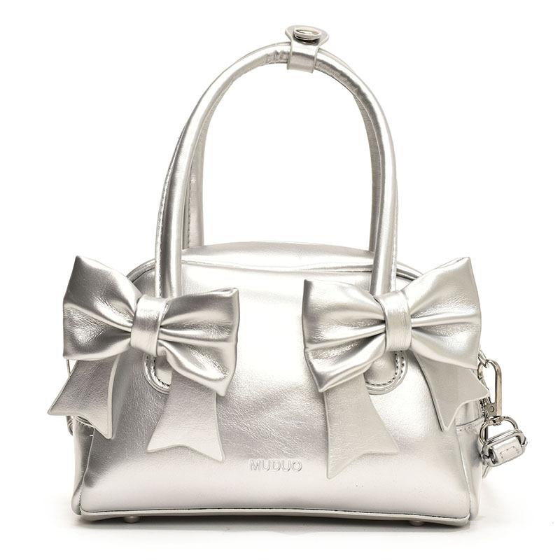 Foreign Spice Girl Ballet Bow Handbag Women's 2025 New Fashion PU Crossbody Shoulder Bag