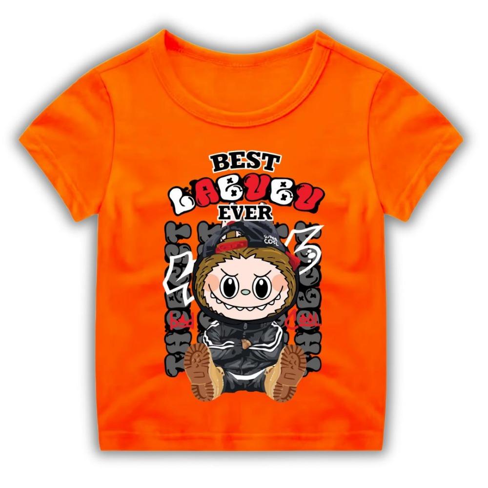 LABUBU Одежда с 3D-принтом Футболка женская модная с коротким рукавом свободного стиля