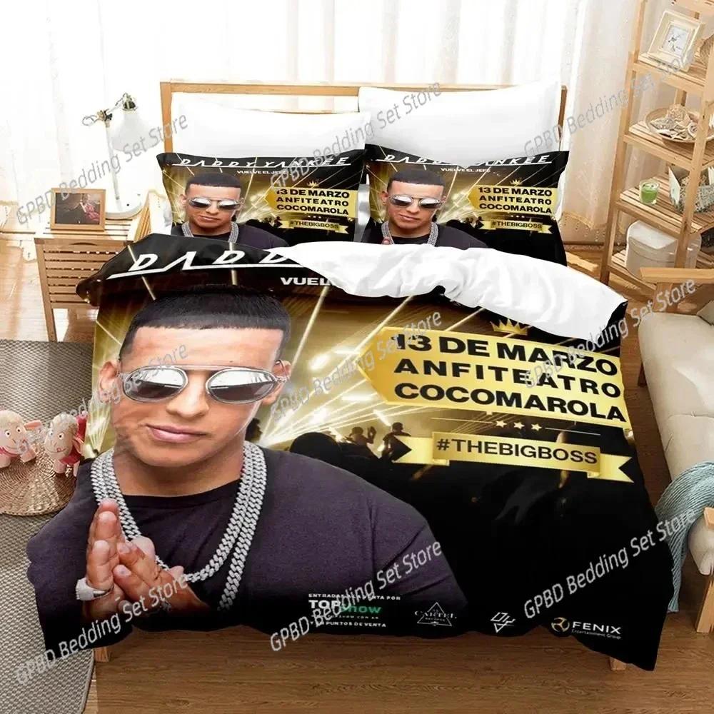 Роскошный новый 3D принт Daddy Yankee Постельное белье Пододеяльник Комплект для кровати Покрывало Наволочка Размер кинг Квин Мальчики Взрослый Комплект постельного белья
