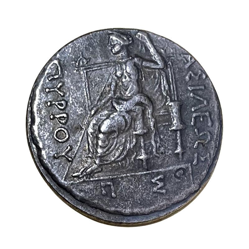 Древнегреческая серебряная монета Crown Zeus, Ретро металлическая монета, Античное ремесло, Стрелец, Антиквариат, Рождественский подарок, Наполнители для чулка