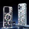 Магнитный прозрачный чехол «Снеговик и елка» для iPhone 15/16/17 Pro Max
