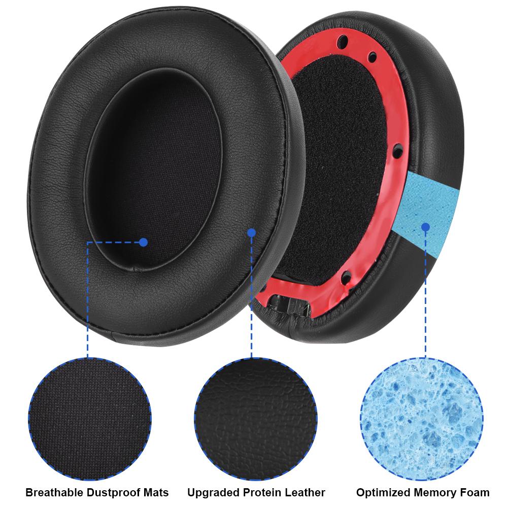 For For Beats Studio 2.0 Studio 3.0 Headphone Replacement Ear Pads Protein Leather and Memory Foam Ear Cushions Headset Accessories