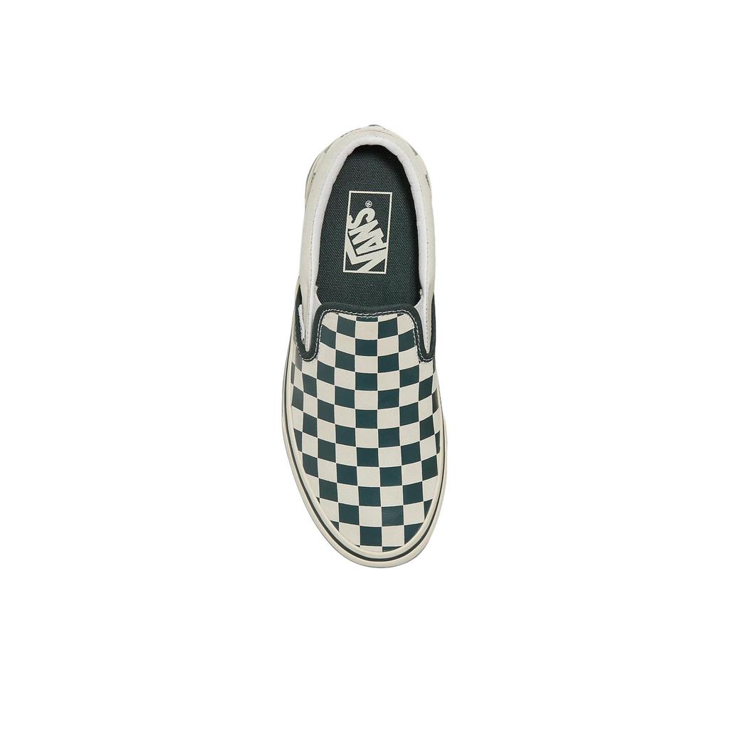 Vans Classic Slip-On Checkerboard - Green True White Unisex Sneakers VN000BVZBGN