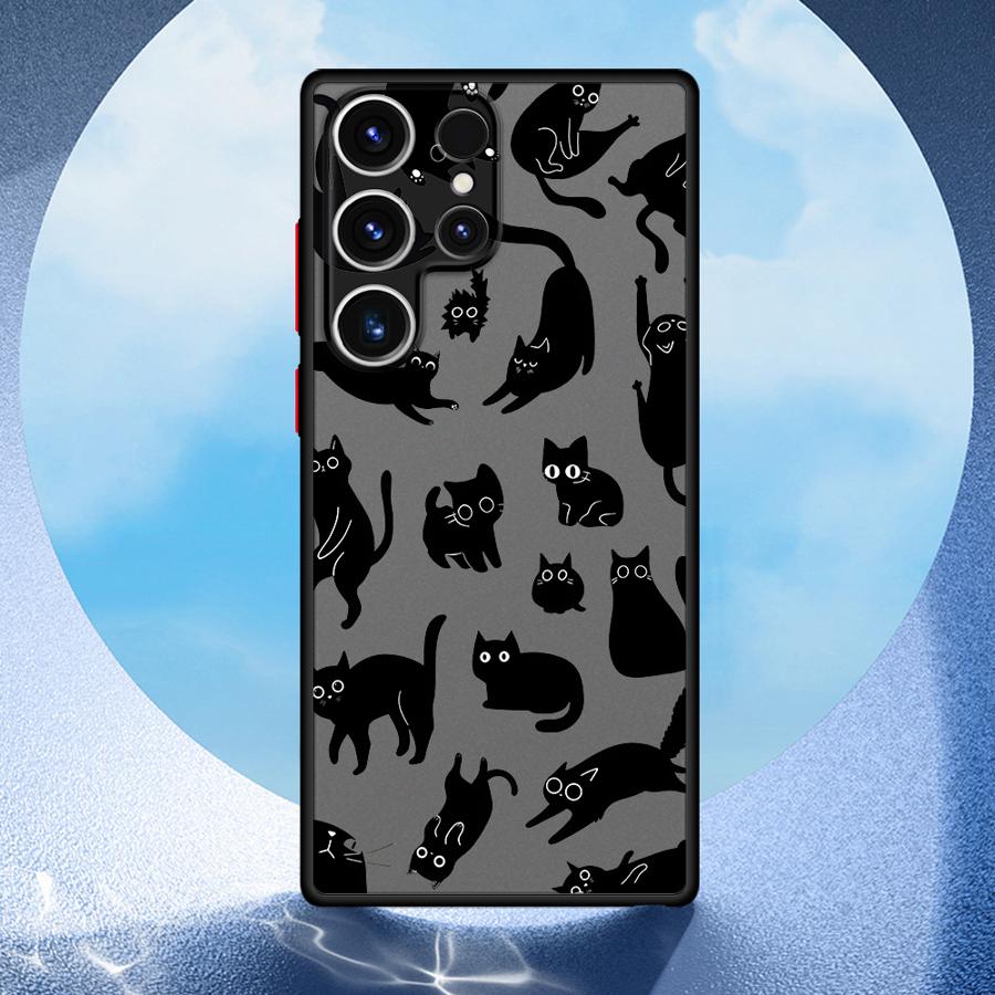 Чехол для Samsung Galaxy Note 20 Ultra 10+ S25 Ultra S23 FE S24 Plus S20 FE S22 S21 S26 Funda Задняя крышка телефона Милый мультяшный кот