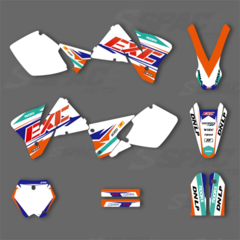 SPACE Custom Motorcycle Graphics Background Decal for KTM 1998 1999 2000 SX SXF EXC XCW Decals Stickers Kits 02