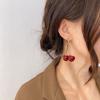 Red Cherry Fashion Accessories Long Tassel Stud Earrings Jewelry Drop Earrings Dangle Earrings