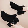 Fashion Black Warm Ankle Boots for Women Autumn Winter Elegant with Medium Heels Woman Short Shoes Fashion 2025 Trend 39 Booties Sale