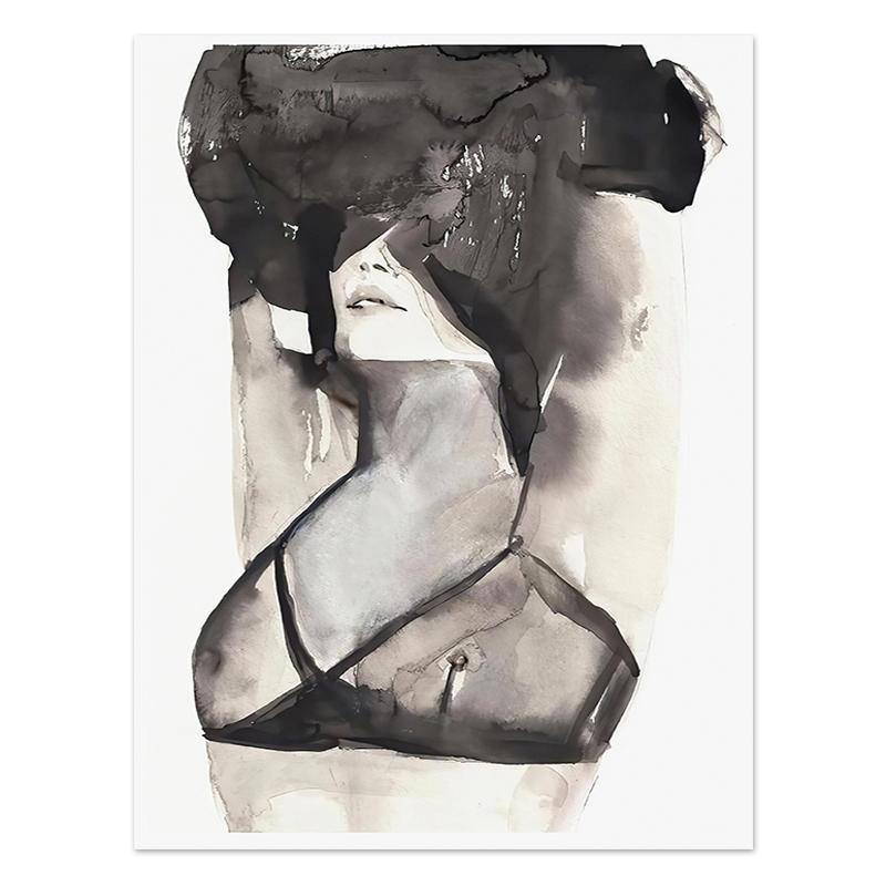 Современная мода черно-белый постер сексуальная женская фигура настенные художественные принты цитата картины на холсте шикарные картины для декора комнаты для девочек