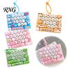 Mental Fatigue Relief Toy Mechanical Fidget Keychain Toy, 26 Tactile Analog Keys Decompression Keyboard Portable Stress Pendant for Backpacks