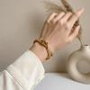 Zinc Zinc Zinc Alloy Metal Bracelet Geometry Wide Side Bangle Retro Open Bangle  Gift