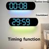 Digital Wall Clock Large LED Screen Temperature Humidity Display Electronic Alarm Clock Creative Home Decoration Remote Control