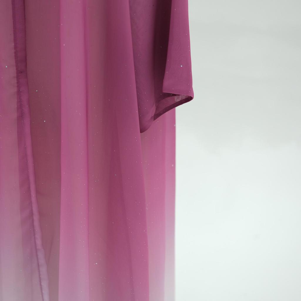 2024 Лория Градиентный цвет Повязка на голову и Повседневный Кардиган-халат для вечеринки LR841