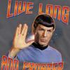 Звездный путь: Футболка мужская The Original Series Live Long and Prosper Spock