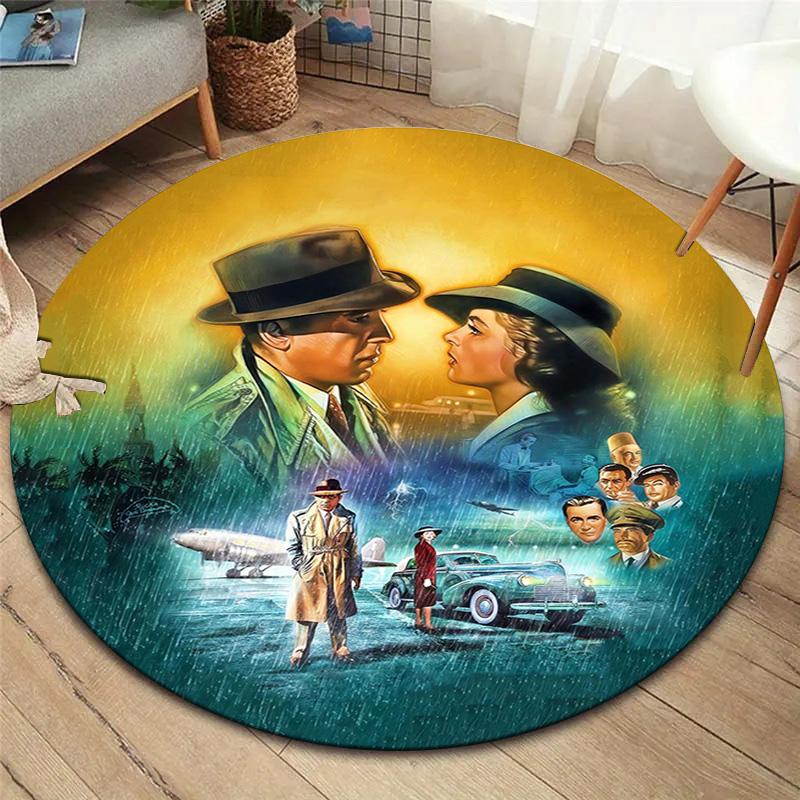 Круглый ковер Vortex Crossing Gate, Ковер для гостиной, спальни, дивана, игровой комнаты, Декор, Нескользящий коврик для пола
