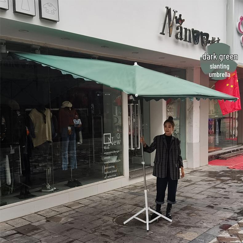 Складной уличный коммерческий солнцезащитный зонт с наклоном и козырьком