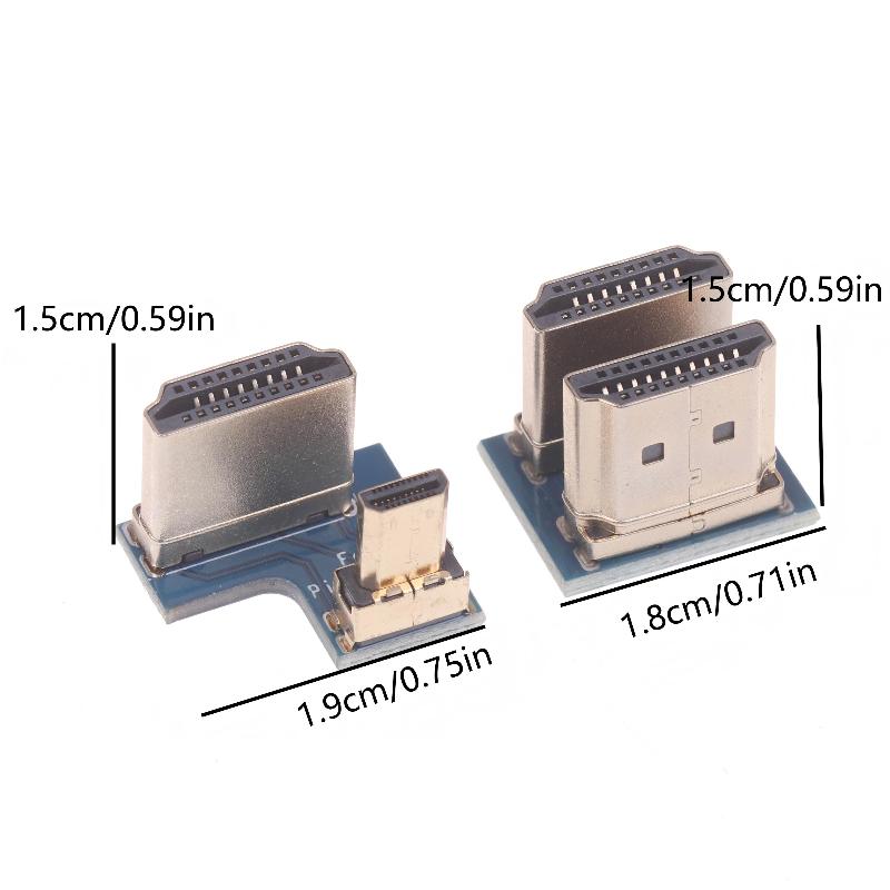 Micro 1.4 Male To Male Bidirectional Connector Adapter For Raspberry Pi 4B 3B Monitor Projector Video Transmission