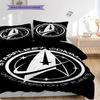 Starfleet Command Logo Print Threepiece Set 1 Duvet Cover 2 Pillowcase Without Core Soft And Comfortable Bedding Set