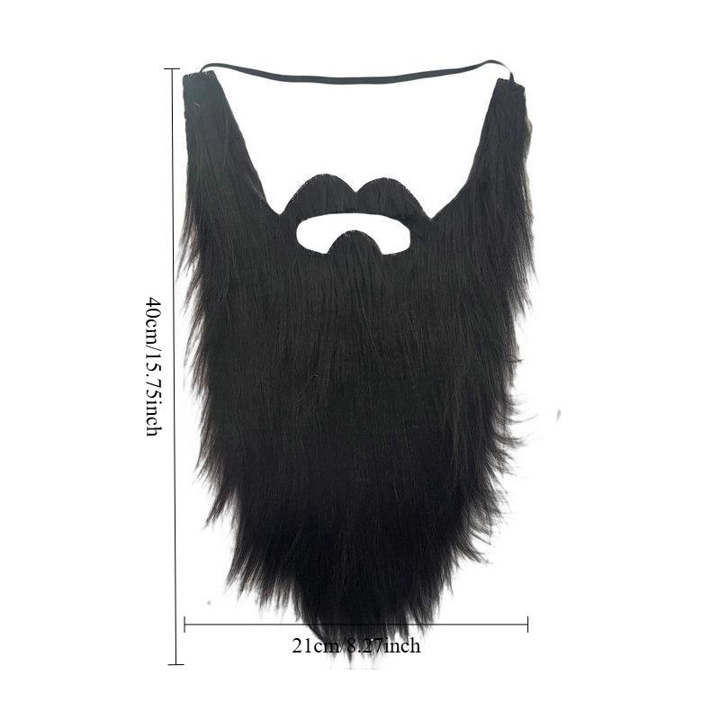 1 шт. Искусственная борода Санты, усы, длинные бакенбарды из плюшевой ткани для праздничной вечеринки, танцевального выступления, ролевых игр, фотореквизит