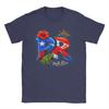Men's Puerto Rico PR Hibiscus Coqui Frog T Shirt  100% Cotton Tops Vintage Short Sleeve Crew Neck Tees Graphic T-Shirts